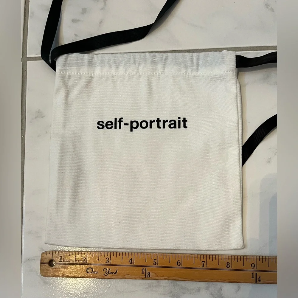 Authentic ~ Self-Portrait White Canvas Dust Bag Pouch